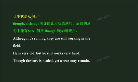 让步状语从句（Adverbial Clause）的用法