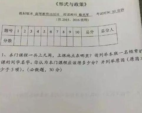 期末送命题答错扣41分，你的期末考题还好吗？