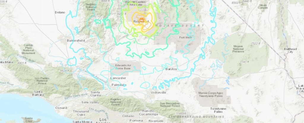 加州部分地区刚刚发生6.4级地震，余震不断